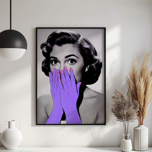 Постер Roomy "Violet Shock" Черная рамка с антибликовым стеклом A3 (42x29.7 cm) (1354375)