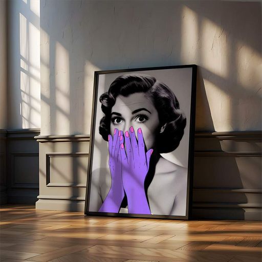 Постер Roomy "Violet Shock" Біла рамка з антибліковим склом A4 (29.7x21 cm) (1354382)
