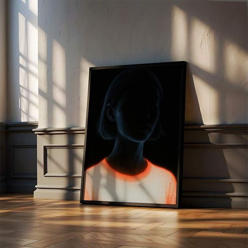 Постер Roomy "Neon Shadow" Біла рамка з глянцевим склом A3 (42x29.7 cm) (1354383)