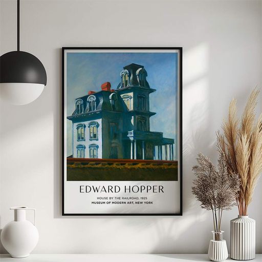 Постер Roomy "Blue House" Біла рамка з глянцевим склом A2 (59.4x42 cm.) (1354832)