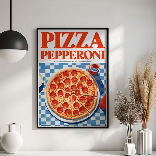 Постер Roomy "Pizza Pepperoni" Хэнг-постер A2 (59.4x42 cm.) (1355145)