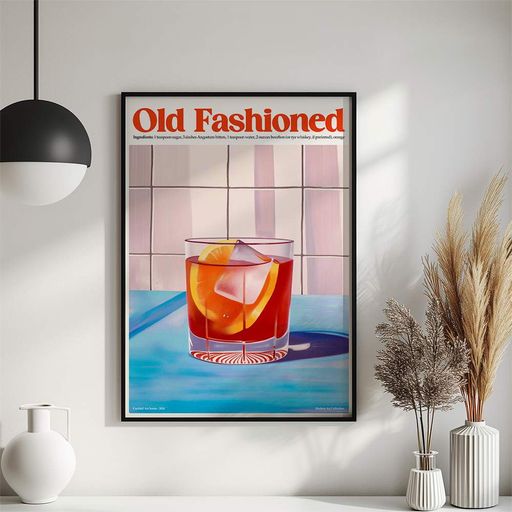 Постер Roomy "Old Fashioned" Черная рамка с антибликовым стеклом A4 (29.7x21 cm) (1355192)