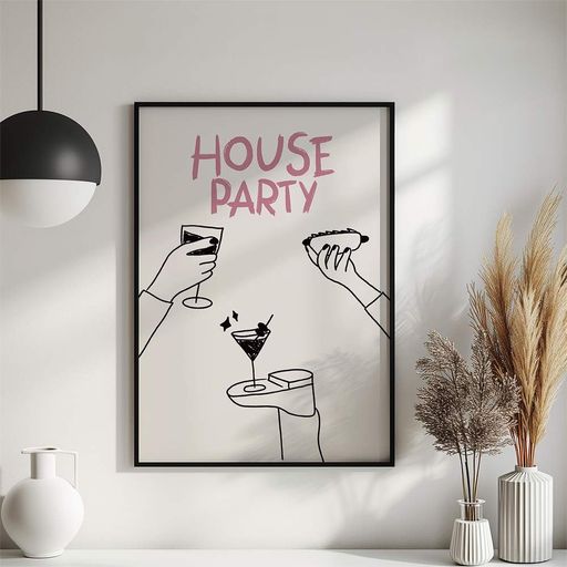 Постер Roomy "House Party" Черная рамка с антибликовым стеклом A3 (42x29.7 cm) (1355461)