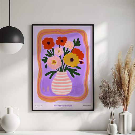 Постер Roomy "Spring Vase" Біла рамка з глянцевим склом A2 (59.4x42 cm.) (1355689)