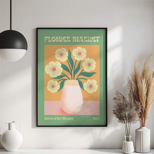 Постер Roomy "Peach Morning" Белая рамка с антибликовым стеклом A1 (84.1x59.4 cm.) (1355852)