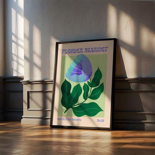 Постер Roomy "Lush Curve" Черная рамка с антибликовым стеклом A1 (84.1x59.4 cm.) (1355855)