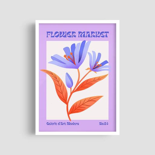 Постер Roomy "Playful Buds" Біла рамка з антибліковим склом A3 (42x29.7 cm) (1355901)