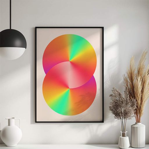 Постер Roomy "Radial Blend" Черная рамка с глянцевым стеклом A3 (42x29.7 cm) (1356428)