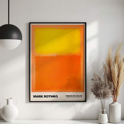 Постер Roomy "Warm Square" Черная рамка с глянцевым стеклом A1 (84.1x59.4 cm.) (1356887)