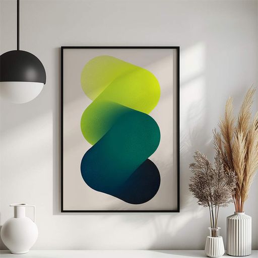 Постер Roomy "Blur Flow" Черная рамка с антибликовым стеклом A3 (42x29.7 cm) (1357132)