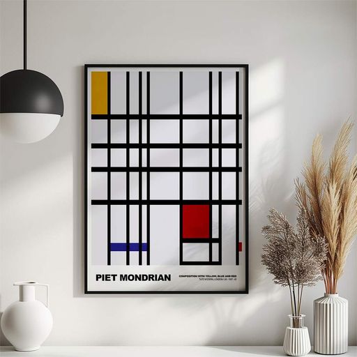 Постер Roomy "Cross Grid" Белая рамка с антибликовым стеклом A3 (42x29.7 cm) (1357575)