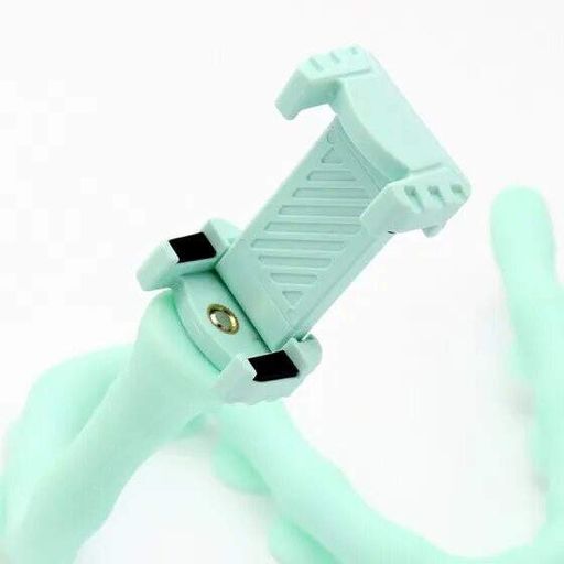 Держатель для телефона гибкий Cute Worm Lazy Holder 7304 с присосками голубой (1361071)