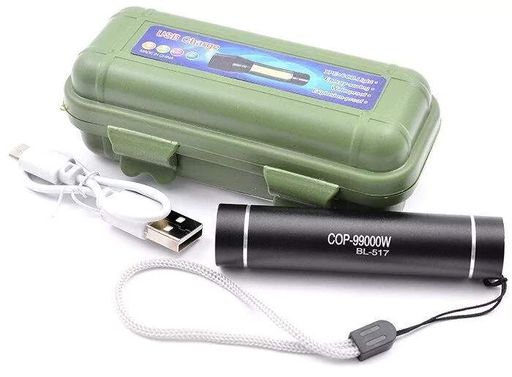 Фонарик ручной аккумуляторный BL 517 COB usb micro charge черный (1361853)