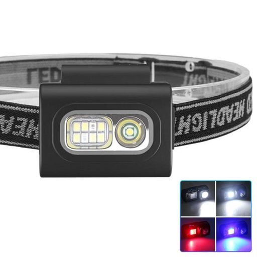 Ліхтар налобний з датчиком руху 505-XPE+8SMD, USB-C, чорний (10896) (1362009)