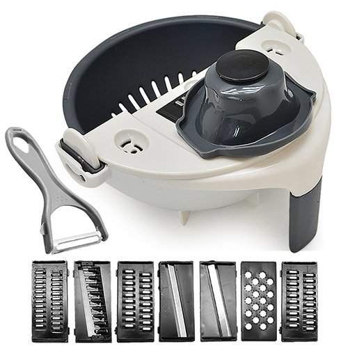Тертка-овочерізка з контейнером багатофункціональна Stenson TL00022 23*12см (1362087)