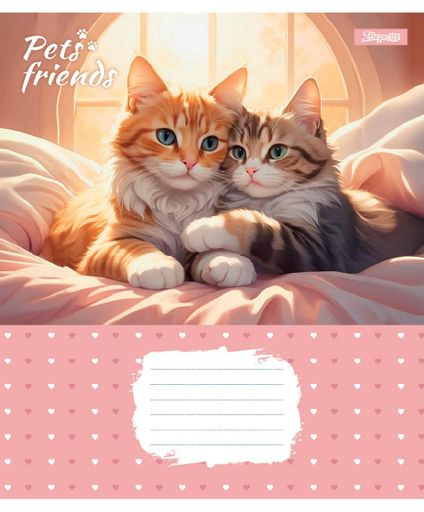Набір зошитів шкільних 1Bересня А5/12 лінія Pets Frinds 25 шт (768067) (1364248)