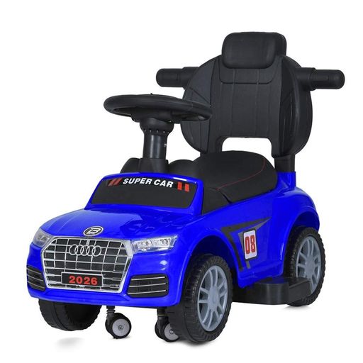 Детская каталка-толокар M 5045L-4 синий, c родительской ручкой Bambi Racer (1365332)