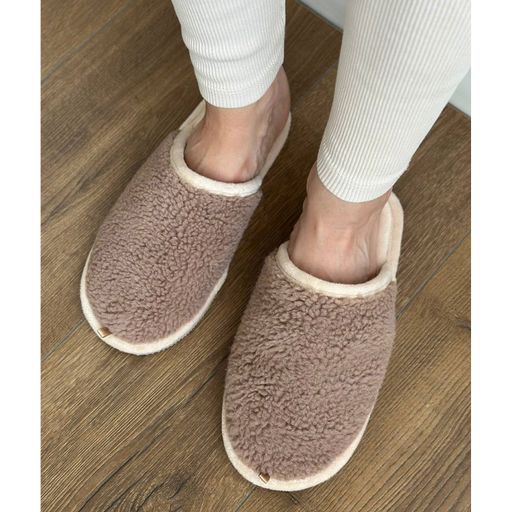 Женские домашние тапочки Twins HS-OZ Yeti коричневые
