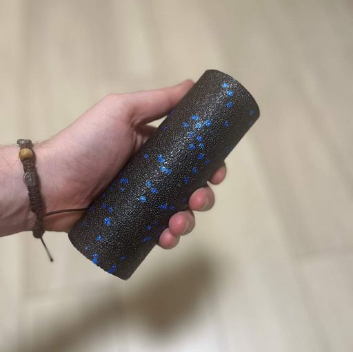 Масажний ролик (роллер) гладкий PowerPlay PP-4346 Mini EPP Foam Roller Чорно/Синій (15x5,3см.) (1377295)