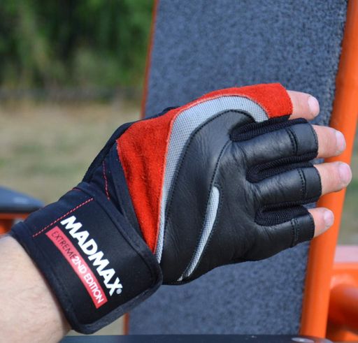 Рукавички для фітнесу MadMax MFG-568 Extreme 2nd edition Black/Red XL (1377870)