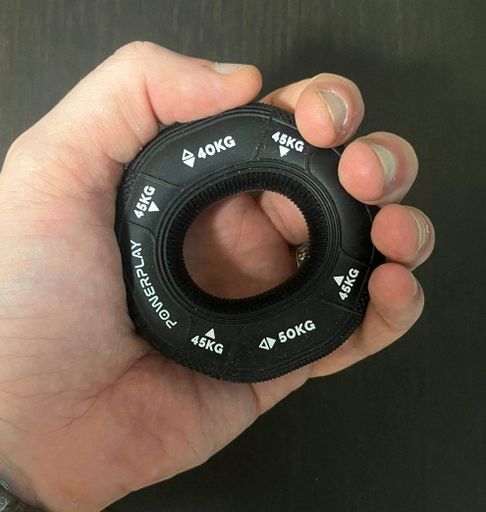 Еспандер кистьовий силіконовий PowerPlay PP-4331 Hand Grip Hard 40-45-50 кг. Чорний (1377889)