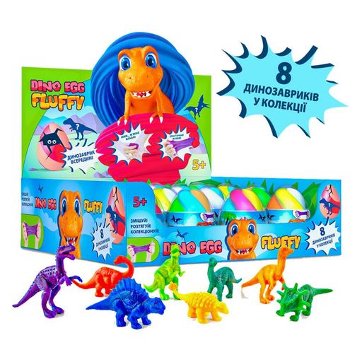 Флаффи-лизун в яйце DINO EGG TM OKTO 80091 с динозавриком (1380505)