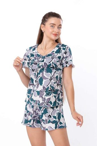 Комплект жіночий (футболка+шорти) Носи своє 46 Сірий (p-10025-206422) (1381453)