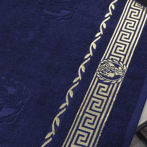 Банное махровое полотенце GM Textile 70х140см Caesar 450г/м2 (Темно-синий) (1382149)