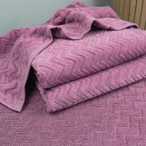Полотенце махровое для лица и рук GM Textile 40x70см Премиум качества Жаккардовое с велюром 550г/м2 (Фиолетовый) (1382319)