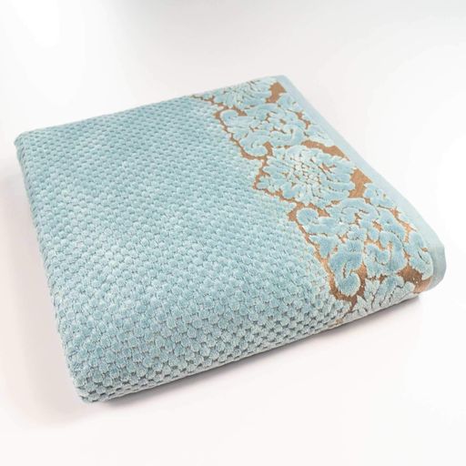 Набор махровых полотенец 2шт 50x90см, 70x140см Damask Премиум качества Жаккардовое с велюром 550г/м2 (Мятный) GM Textile (1382422)