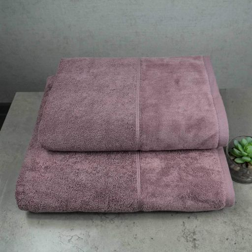 Набор полотенец велюр/махра 2шт GM Textile 50x90см, 70x140см Премиум качества Milado 550г/м2 (Пепельный) (1382481)