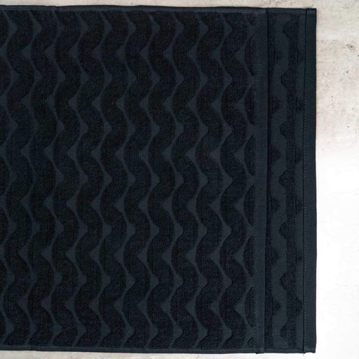 Махровое банное полотенце Жаккардовое Волна GM Textile 100х150см 500г/м2 (Черный) (1382486)