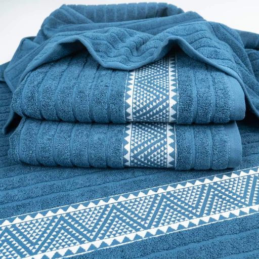 Махровое банное полотенце Зипп GM Textile 70х140см 500г/м2 (Синий) (1382493)