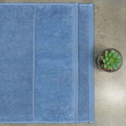 Большое банное полотенце махровое GM Textile 100x150 см Премиум качества Milado 550 г/м2 (Синий) (1382498)