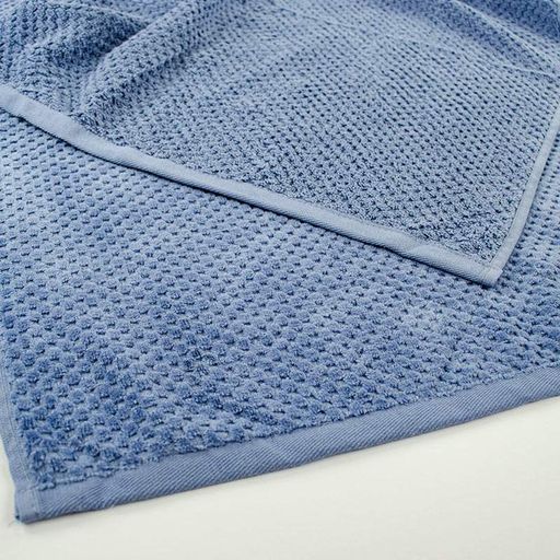 Полотенце махровое среднее однотонное 50x90см Damask Премиум качества Жаккардовое с велюром 550г/м2 (Синий) GM Textile (1382500)