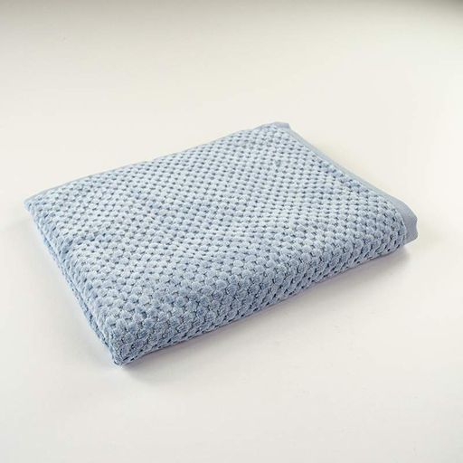 Набір махрових однотонних рушників 3шт 50x90см, 50x90см, 70x140см Damask Преміум якості Жакардове з велюром 550г/м2 (Блакитний) GM Textile (1382515)