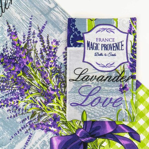 Кухонное полотенце рогожка с петелькой и принтом lavender love 35х61см 180г/м2 (Лавандовый) GM Textile (1382522)