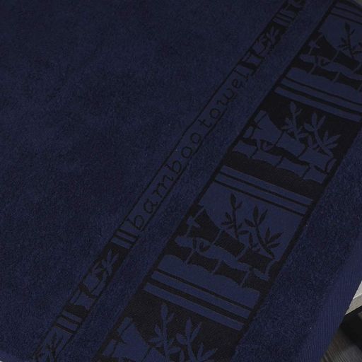 Рушник чоловічий банний GM Textile 70х140см BambooN 450г/м2 (Темно-синій) (1382753)