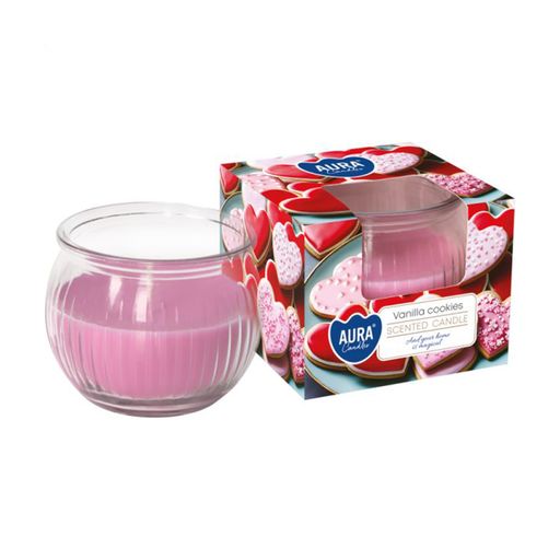 Ароматическая свеча в стакане Bispol Scented Candle Vanilla Cookies, 80 г (SN69-436)
