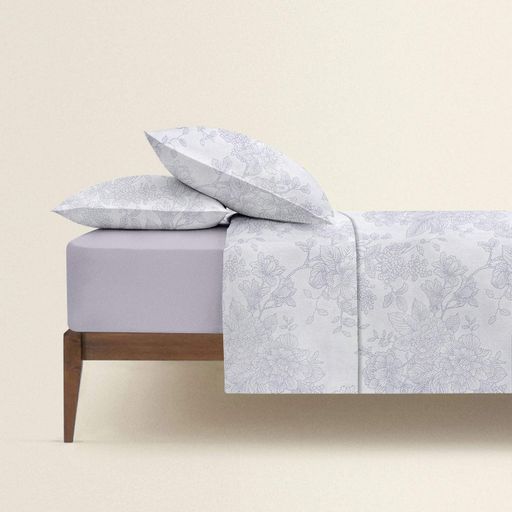 Євро постільна білизна з простирадлом на резинці JAPANESE FLOWERS COSAS (4822052349076) (1390181)