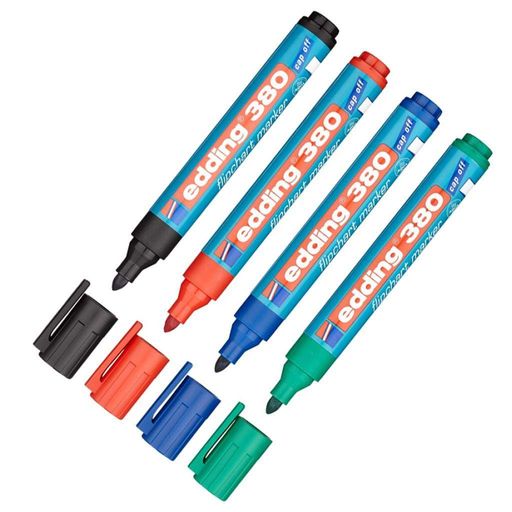 Набір маркерів Edding Flipchart e-380 1,5-3 мм, round tip, SET 4colors (blister PV (380/4/BL) (1396323)