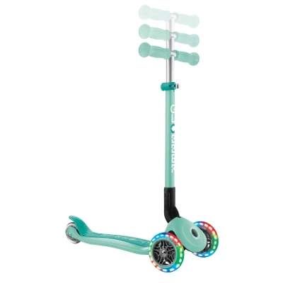 Самокат Globber Primo Foldable Lights колеса с подсветкой до 50 кг. 3+ Мятный (432-206-3) (1396499)