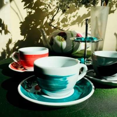 Блюдце Ancap серія Verona Millecolori 14,5 см Green Teal для серій "Verona/Torino/Bari/Palermo Millecolori Ha (34412) (1397769)