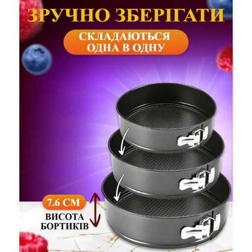 Формы для выпечки STENSON 3 шт (0123) Круглые (1402248)