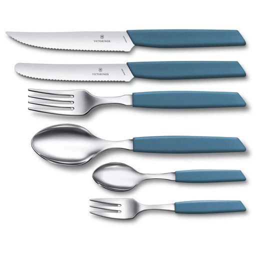 Кухонний ніж Victorinox Swiss Modern TomatoSausage 11см Blue (m293198) (1412704)
