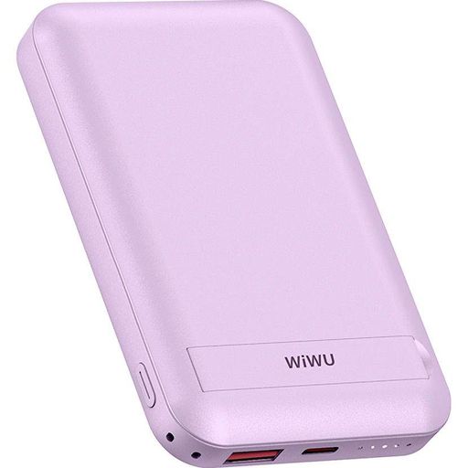 Внешний аккумулятор WiWU Snap Cube Magnetic Wireless Charger 10000mAh Purple (6936686409391) [104332] (1421867)