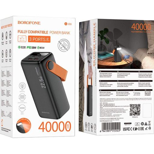 Зовнішній акумулятор Borofone Magnifico BJ66 40000mAh 22.5W Black [130208] (1422158)