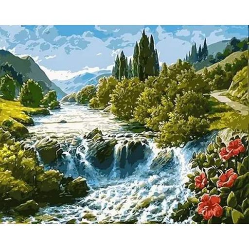 Алмазная мозаика Красивый водопад 40х50 см ColorArt SP081 (1423732)