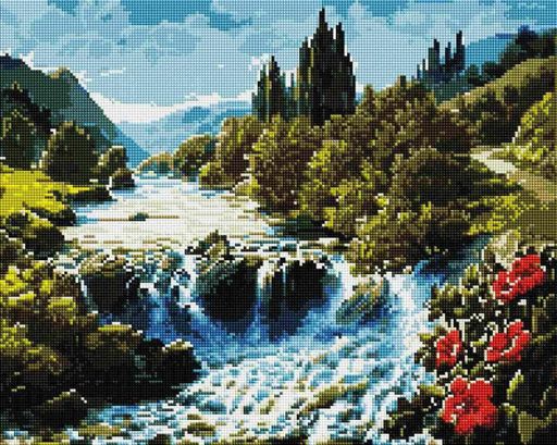 Алмазная мозаика Красивый водопад 40х50 см ColorArt SP081 (1423732)