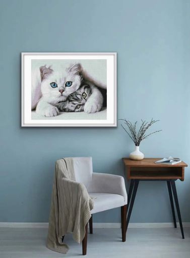 Алмазна мозаїка Милі котики 40х50 см ColorArt SP105 (1423741)